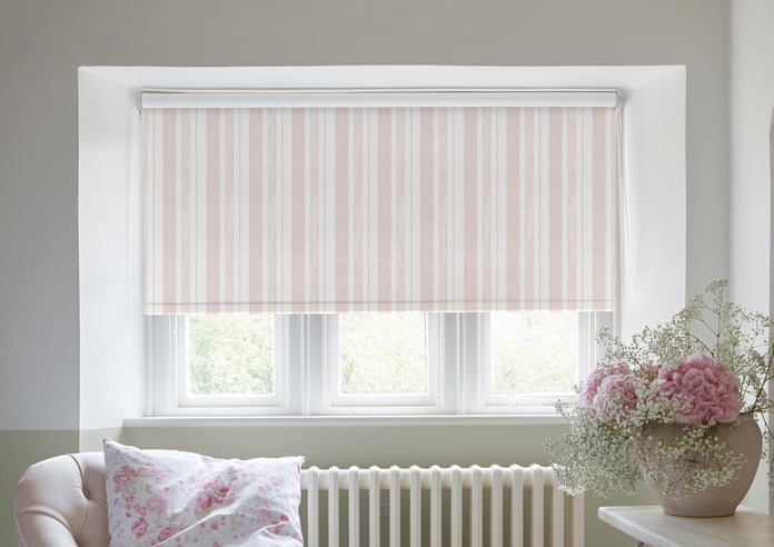 Shabby Chic by Rachel Ashwell Watercolour Stripe (Blackout), Blush - Twist&Fit Roller Blind - Image 3